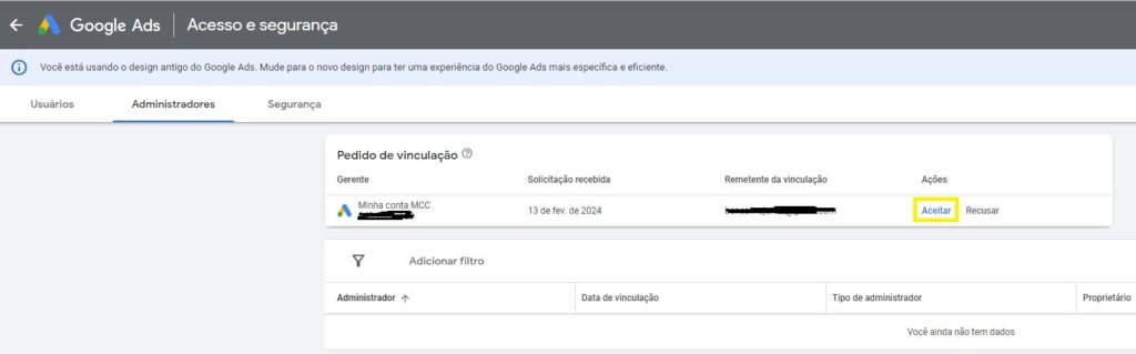 google ads mcc pedidos