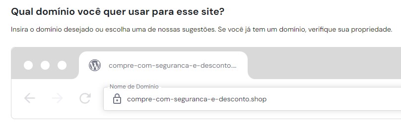 hostinger definir wordpress no domínio