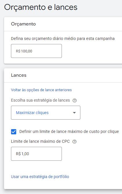 youtube ads orçamento e lances