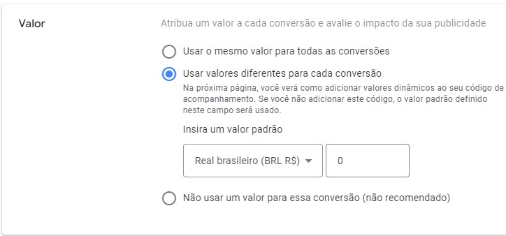 youtube ads valor da conversão