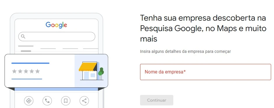 google meu negócio cadastro