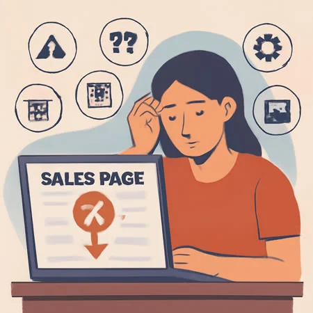 7 erros comuns em páginas de vendas que matam conversões